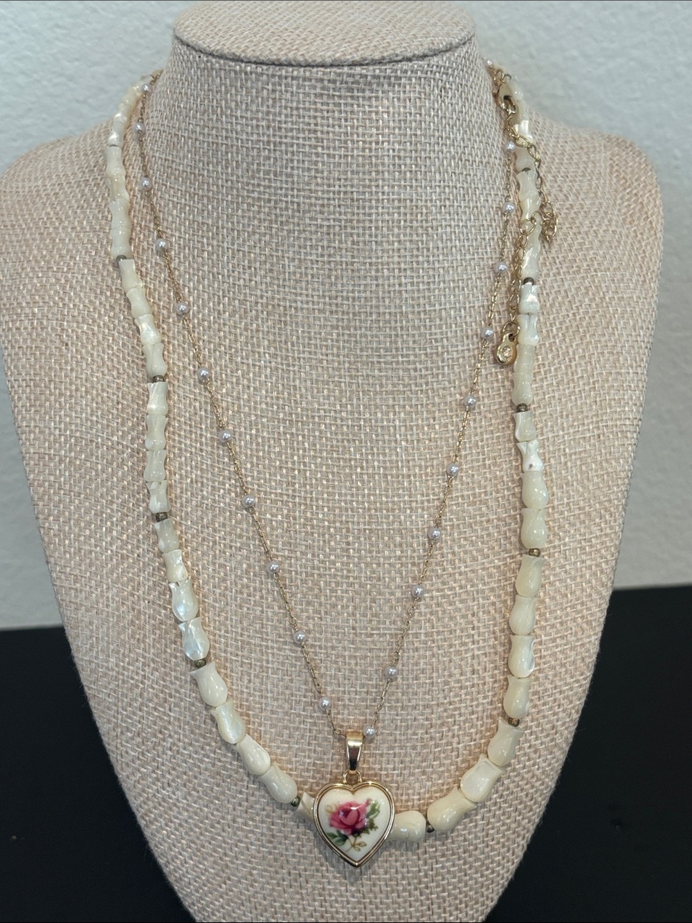 Vintage Cottagecore Layering Necklace Lot